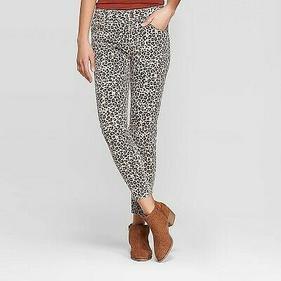 Women's Leopard Mid-Rise Skinny Pants