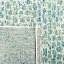 Load image into Gallery viewer, SAFAVIEH Outdoor Courtyard Ivory / Green Rug, 2&#39;7&quot; x 5
