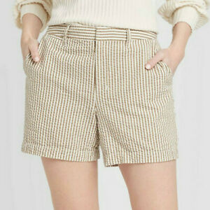 Women's Striped Chino Striped Shorts