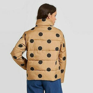 Women's Polka Dot Print Puffer Jacket