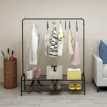 Load image into Gallery viewer, 47 x 17 x 60 Garment Rack Industrial Freestanding Clothes Rack With Top Rod And 2 Tier Lower
