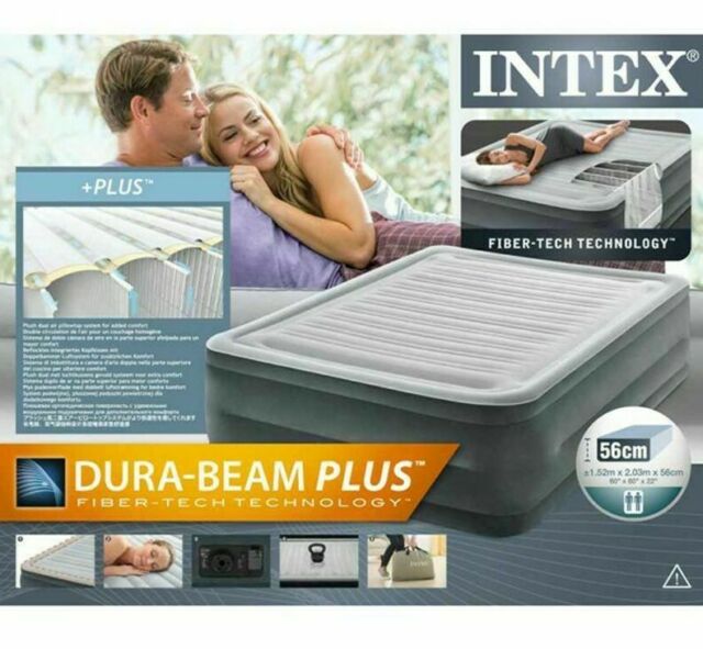 Twin Comfort Plush Inflatable Twin Airbed - Gray 7401