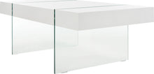Load image into Gallery viewer, Jacob White Rectangular Glass Leg Modern Coffee Table With High Gloss Finish 455CDR
