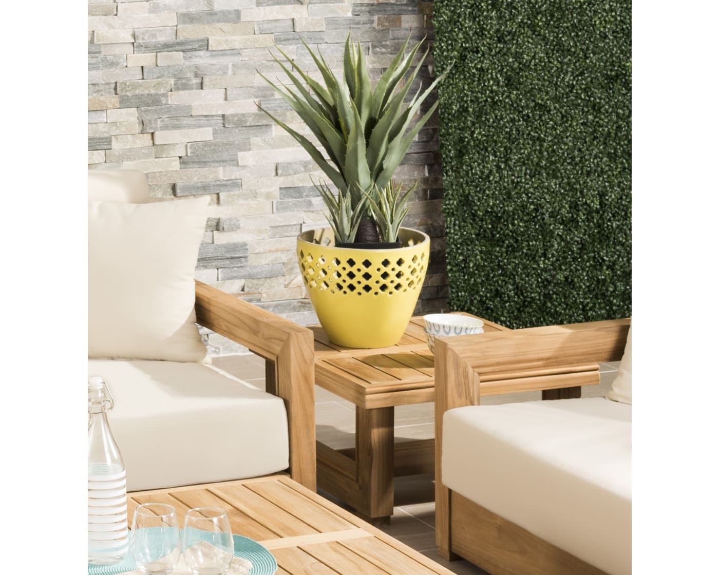 Safavieh CPT1002A Montford Teak End Table 1806CDR