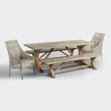 Load image into Gallery viewer, Two Tone Wood San Remo Outdoor Trestle Dining Table (table only) #6006
