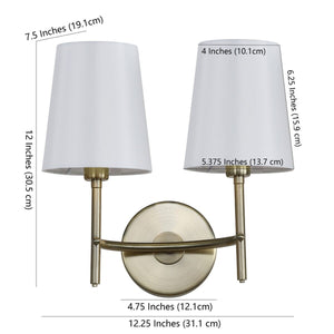 2 Light Barrett Wall Sconce Brass/Gold (SB312)