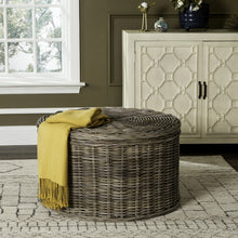 Load image into Gallery viewer, Jesse Wicker Storage Gray Coffee Table (SB1047)
