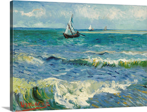 Seascape Near Les Saintes-Maries-De-La-Mer By Vincent Van Gogh Wall Art 36 x 48