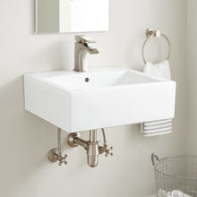 Load image into Gallery viewer, Signature Hardware  Eriksson 21&quot; Vitreous China Wall Mounted Bathroom Sink with Single Faucet Hole and Overflow 4819RR
