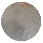 Load image into Gallery viewer, 18 in. H Silver Industrial Style Hammered Texture Iron Stool with Hourglass Shaped Body
