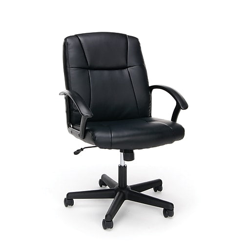 Leather Black Chair, #6187