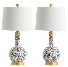 Load image into Gallery viewer, Safavieh Bodin Table Lamps in Black/White (Set of 2) 478CDR
