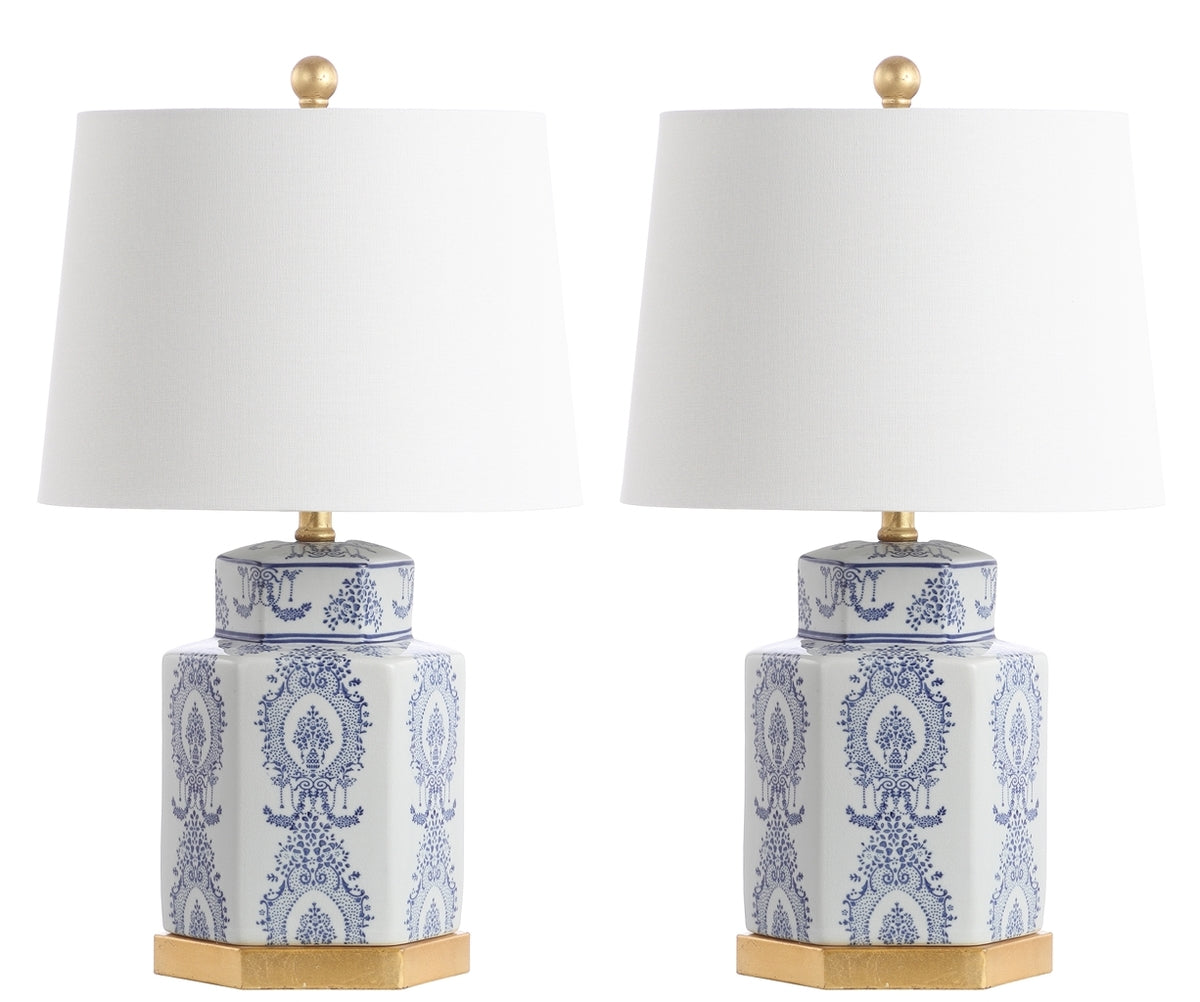 Bodin 23 in. Blue/White Table Lamp - Set of 2 (SB335)