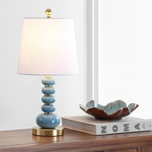 Trace Table Lamp  BLUE MARBLE WITH GOLD FINISH 66CDR