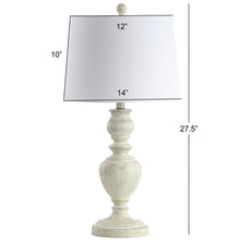 Load image into Gallery viewer, Zabi 27.5 in. White Wash Curved Table Lamp with Off-White Shade - Set of 2 (SB72)
