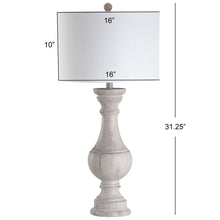 Load image into Gallery viewer, Savion 31.25 in. White Wash Curved Table Lamp with Off-White Shade - Set of 2 (SB334)
