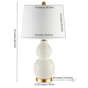 Darsa 25.5 in. White Table Lamp (SB293)