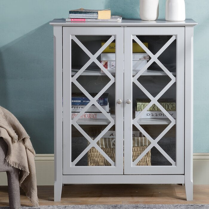 Light Gray Bodden 2 Door Accent Cabinet AP375