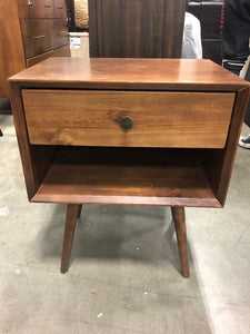 24" Amherst Mid Century Modern Side Table in Dark Brown