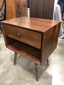 24" Amherst Mid Century Modern Side Table in Dark Brown