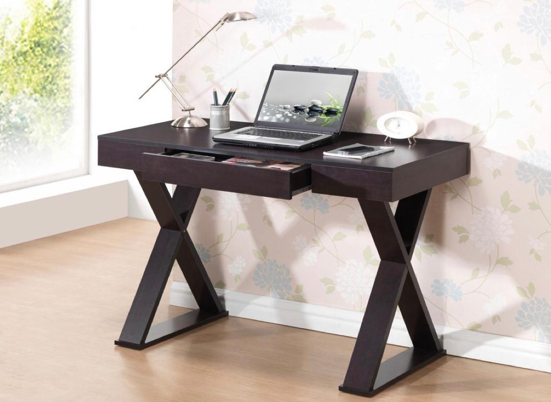 Trendy Desk with Drawer Espresso - Techni Mobili #4135