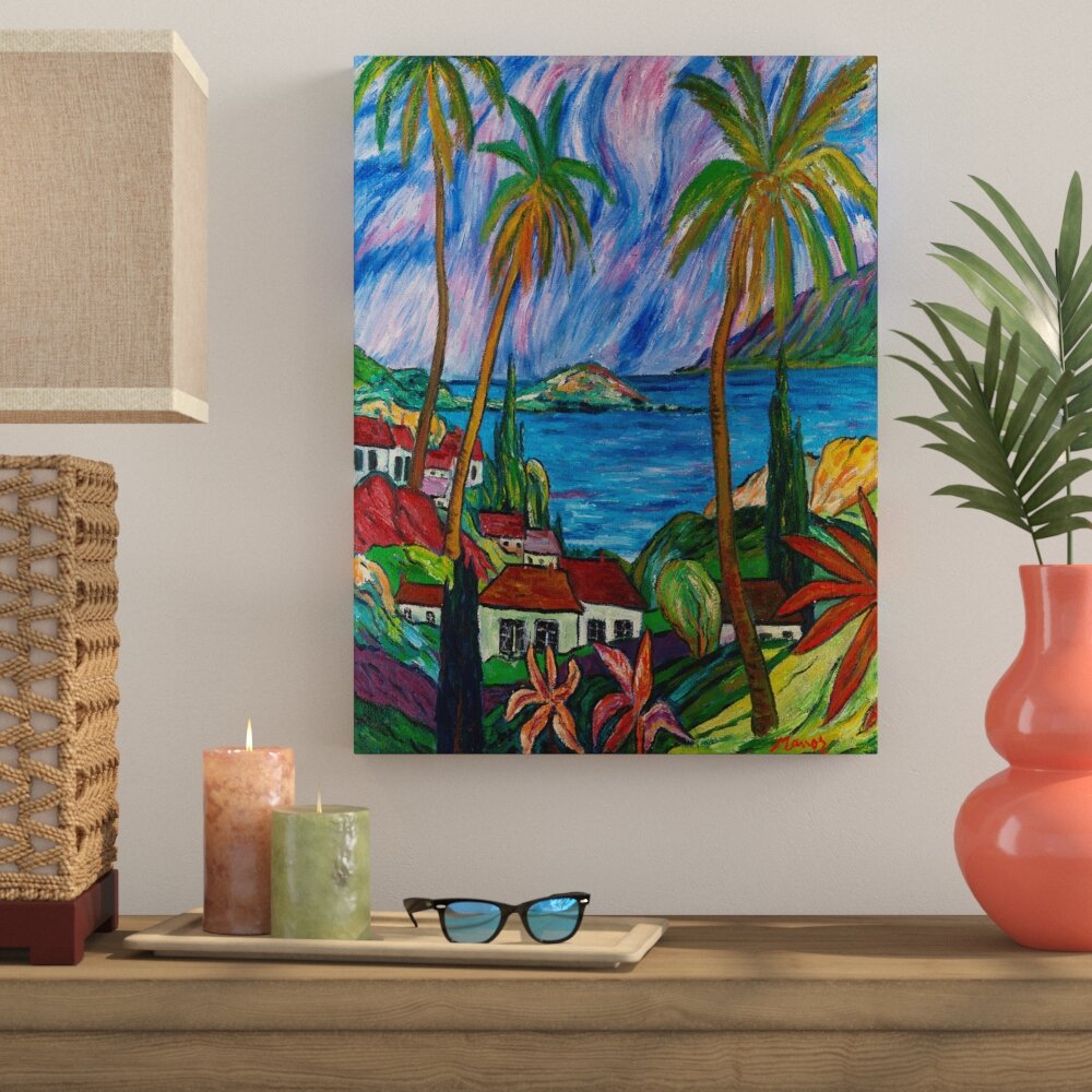 'Tropical Paradise' Painting Print on Canvas