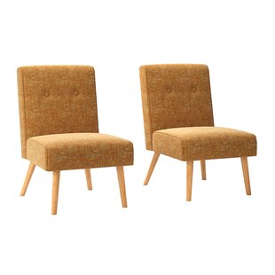 Set of Two Webster Button Tufted Armless Chairs #6010
