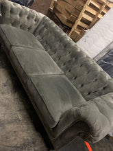 Load image into Gallery viewer, Eufaula 87&quot; Genuine Leather Rolled Arm Chesterfield Sofa
