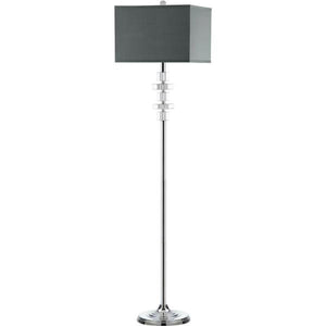 Times 60.25 in. Clear Square Floor Lamp with Gray Shade - #182CE