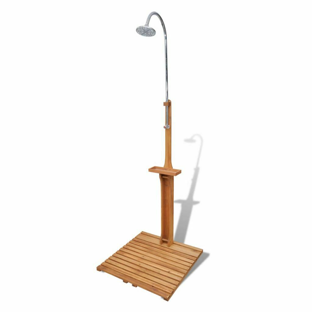 vidaXL Outdoor Shower Eucalyptus Wood and Steel #9787