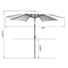 Load image into Gallery viewer, 9 ft. Aluminum Market Auto Tilt Patio Umbrella in Red 7511
