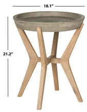 Load image into Gallery viewer, Celeste Dark Gray Round Wood Indoor/Outdoor Side Table (SB326)
