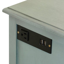 Load image into Gallery viewer, Seafoam Side Table with Drawer and Cabinet
