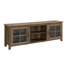 Load image into Gallery viewer, 70&quot; Farmhouse Wood TV Stand in Rustic Oak - Walker Edison
