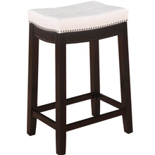 Load image into Gallery viewer, Claridge 26 in. White Cushioned Counter Stool (Set of 2)7074
