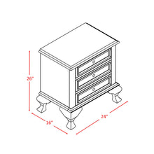 Load image into Gallery viewer, Jenna 3-Drawer White Nightstand - *AS IS*
