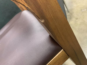 Wooden Arm Chair with leather seat