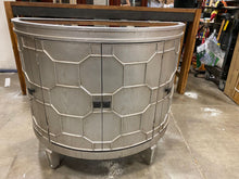 Load image into Gallery viewer, Ezell 4 - Door  Mirrored Half-Circle Accent Cabinet
