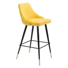 Load image into Gallery viewer, Piccolo 40.6" Yellow Velvet BAR Chair (Quantity of One Chair) #9856
