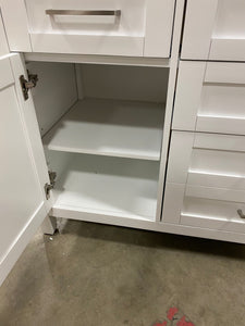 Tahoe II 60 in. W Bath Vanity in White with Cultured Marble Vanity Top in White with White Basin and Power Bar 7032RR-OB