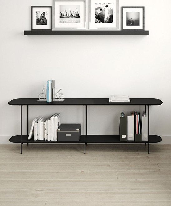Black Celine One-Shelf Console Table